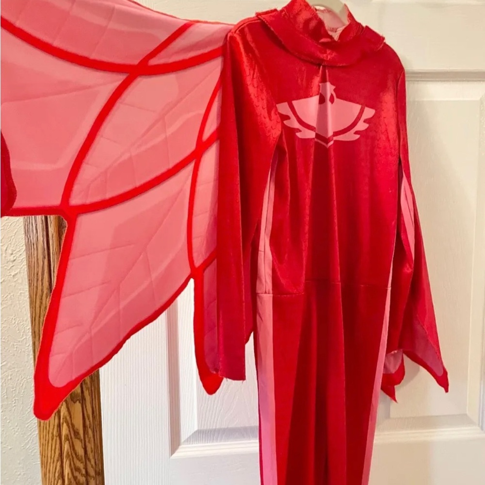 PJ MASKS OWLETTE Size S 4-6 Halloween Costume 3-piece jumpsuit/wings/mask
